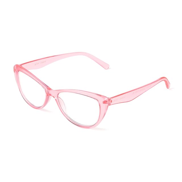 Betsey Johnson womens Yara Glasses Blue Light Glasses Crystal Pink 40mm US