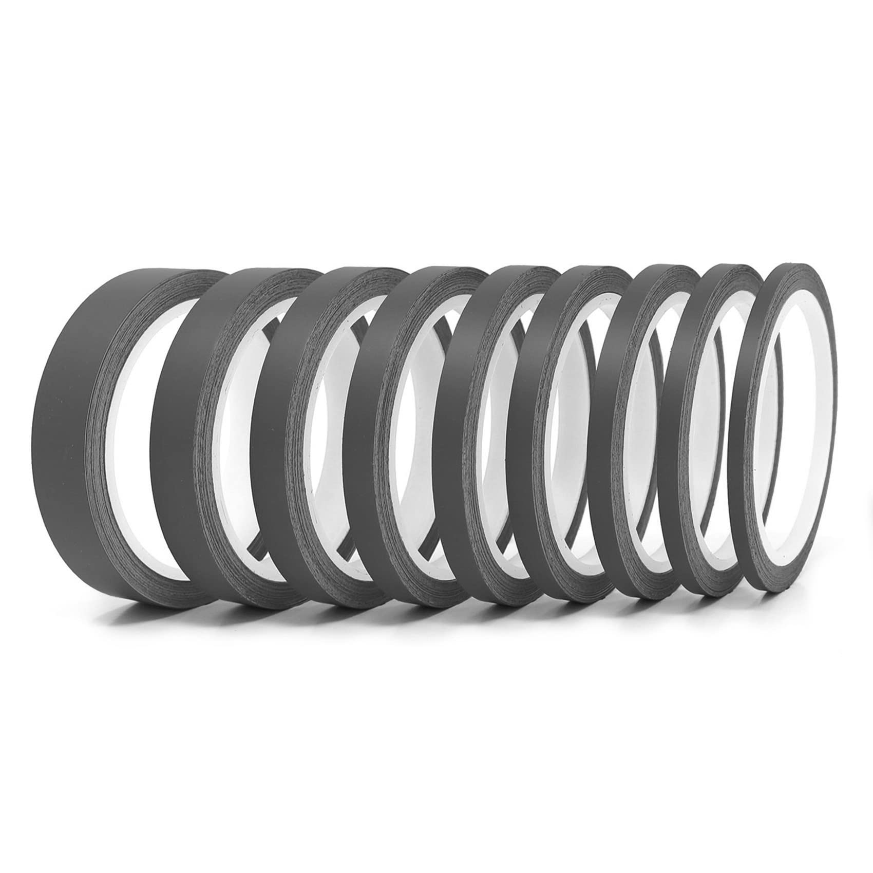 Finest Folia Strisce decorative opache, per auto, camion, moto, barca, modellismo, fai da te, strisce decorative autoadesive (Grigio scuro opaco, Larghezza 20mm)