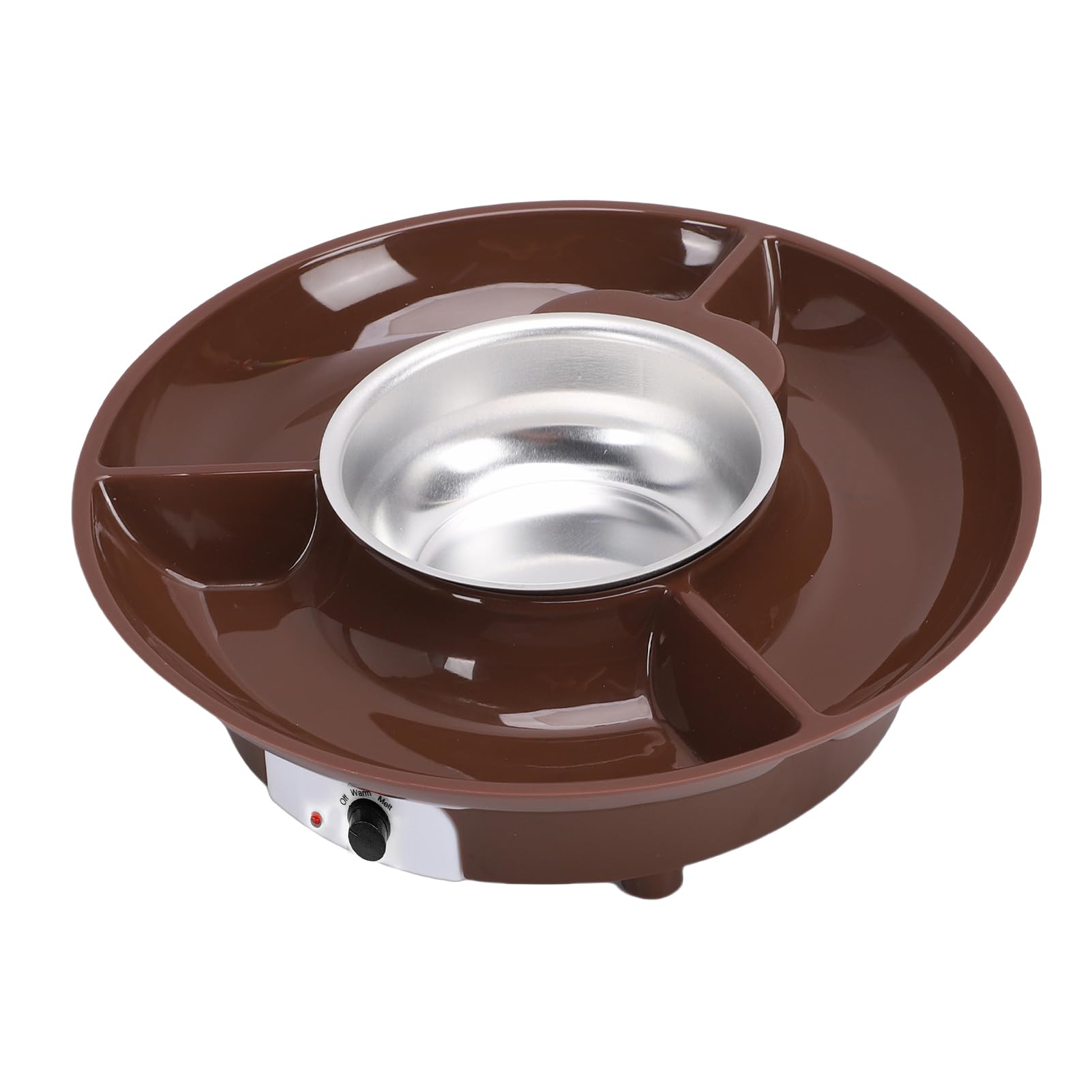 Pentola Elettrica per Sciogliere il Cioccolato, Macchina per Fonduta di Dessert per Divisori di Alimenti in Acciaio Inossidabile per Feste di Compleanno di Caramelle Al (Spina europea 220 V)