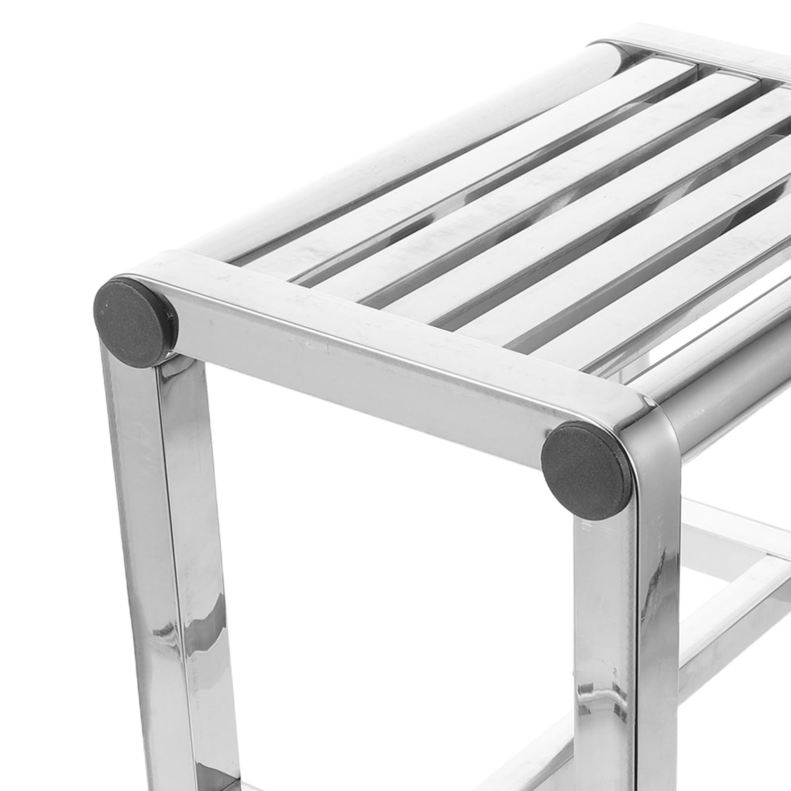 Kisangel Sedile per Doccia in Acciaio Inossidabile Antiscivolo, Panca da Bagno Resistente e Versatile per Bagno e Cucina, per Adulti e Anziani