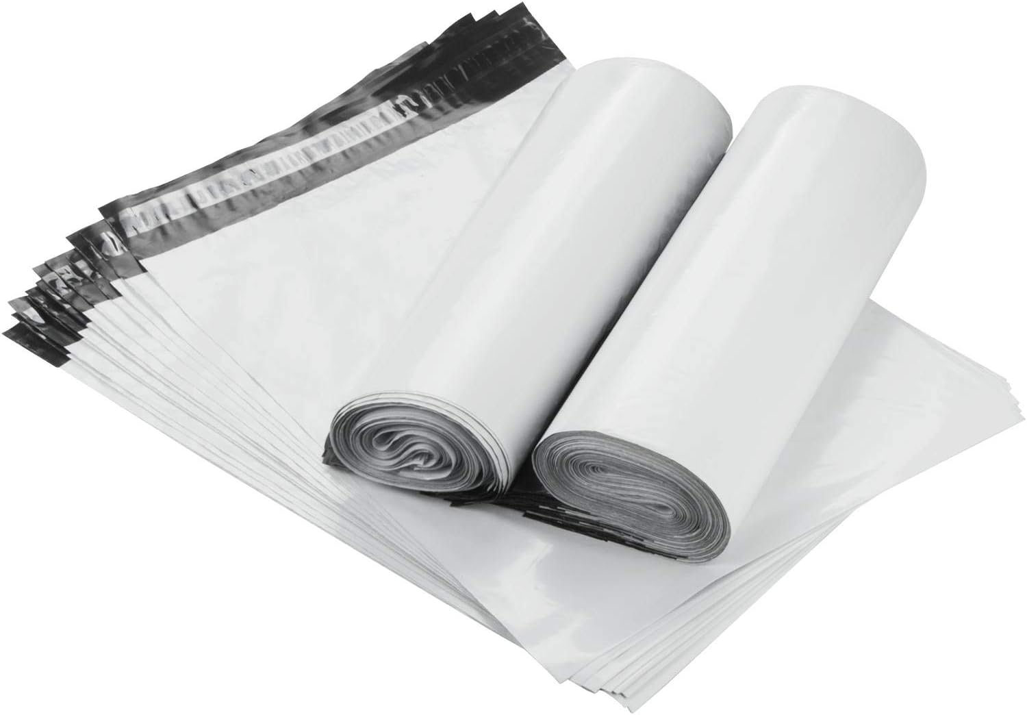 200 Pcs 11x14 Poly Mailers Envelopes Shipping Bags for Clothing or Soft Items, Waterproof Tear-proof White Self Seal Postal Bags