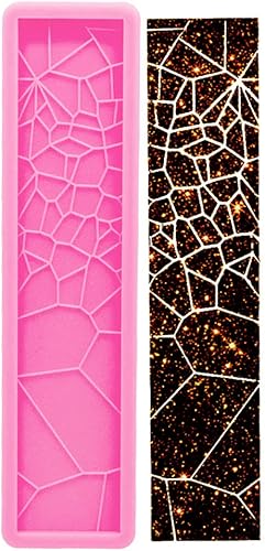 Moldes de silicona rectangulares brillantes para marcapáginas, molde de resina epoxi para marcapáginas de bricolaje, llavero, dijes, fabricación de