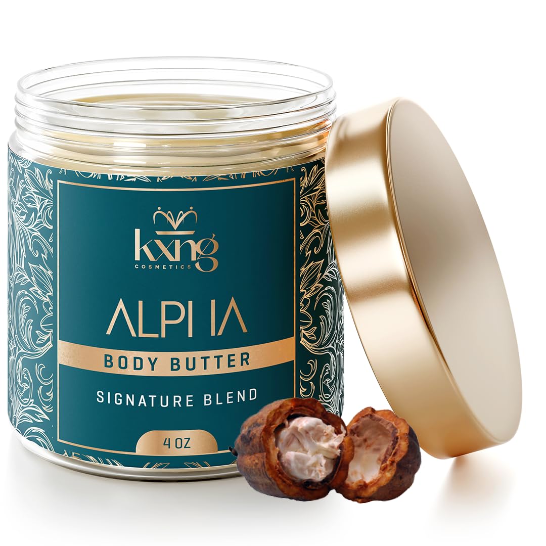 KXNG Cosmetics Whipped Organic Shea Body Butter – 4oz | Cruelty-Free Body Butter for Men & Women with Shea, Cocoa & Coconut Oil | Lightweight