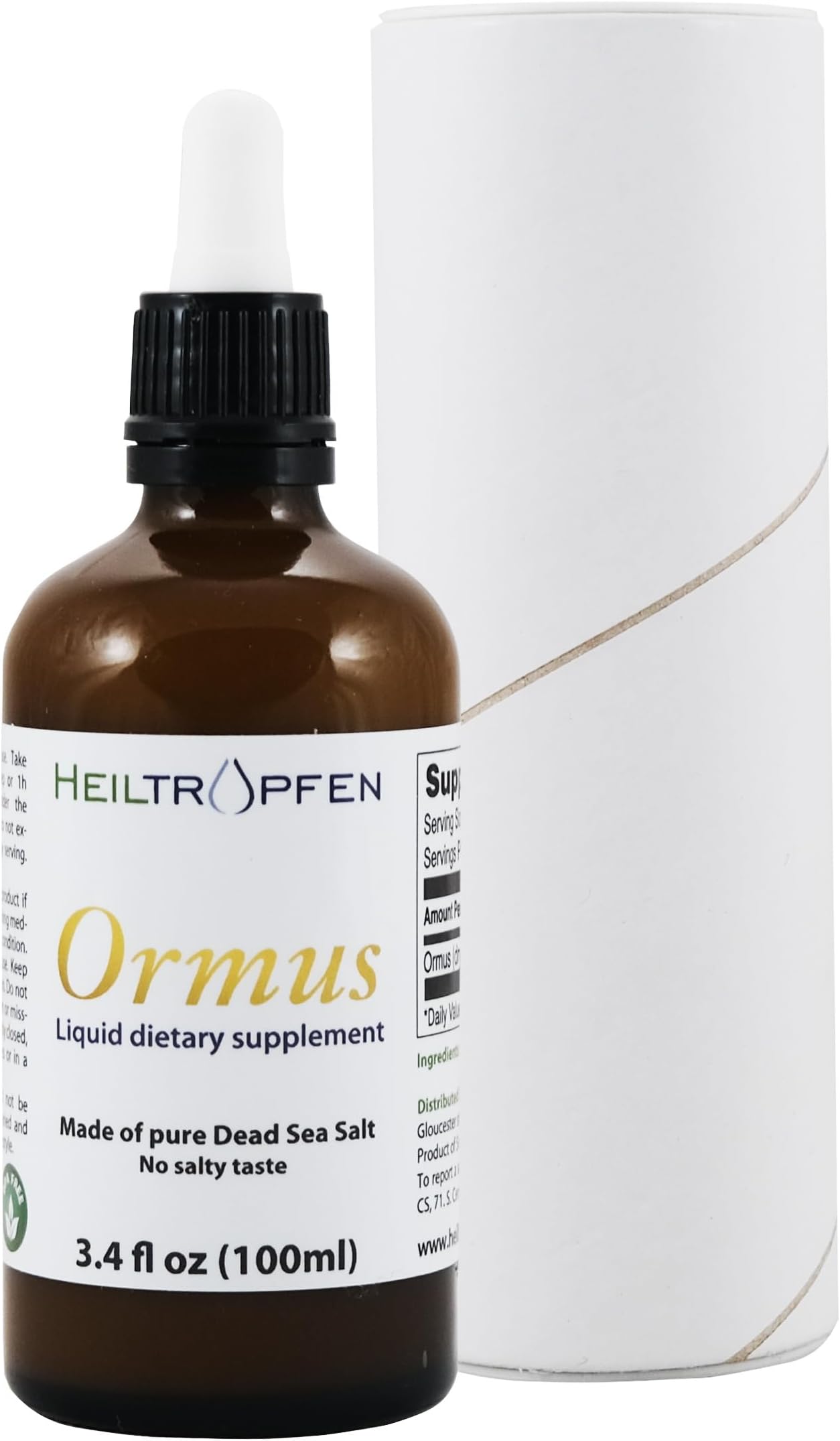 Ormus 3.4 Fl Oz - 100 ml | Concentrated Orme | Third-Party Tested | Atomic Minerals | Heiltropfen®