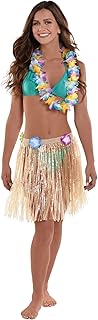 amscan Adult Luau Party Skirt - 18" x 31", Brown, 1 Pc