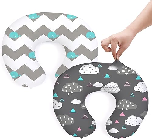 Miniatura 14 de BROLEX Fundas de almohada de lactancia para bebés: paquete de 2 fundas suaves para almohadas de lactancia materna, tela cómoda, se adapta a Animales