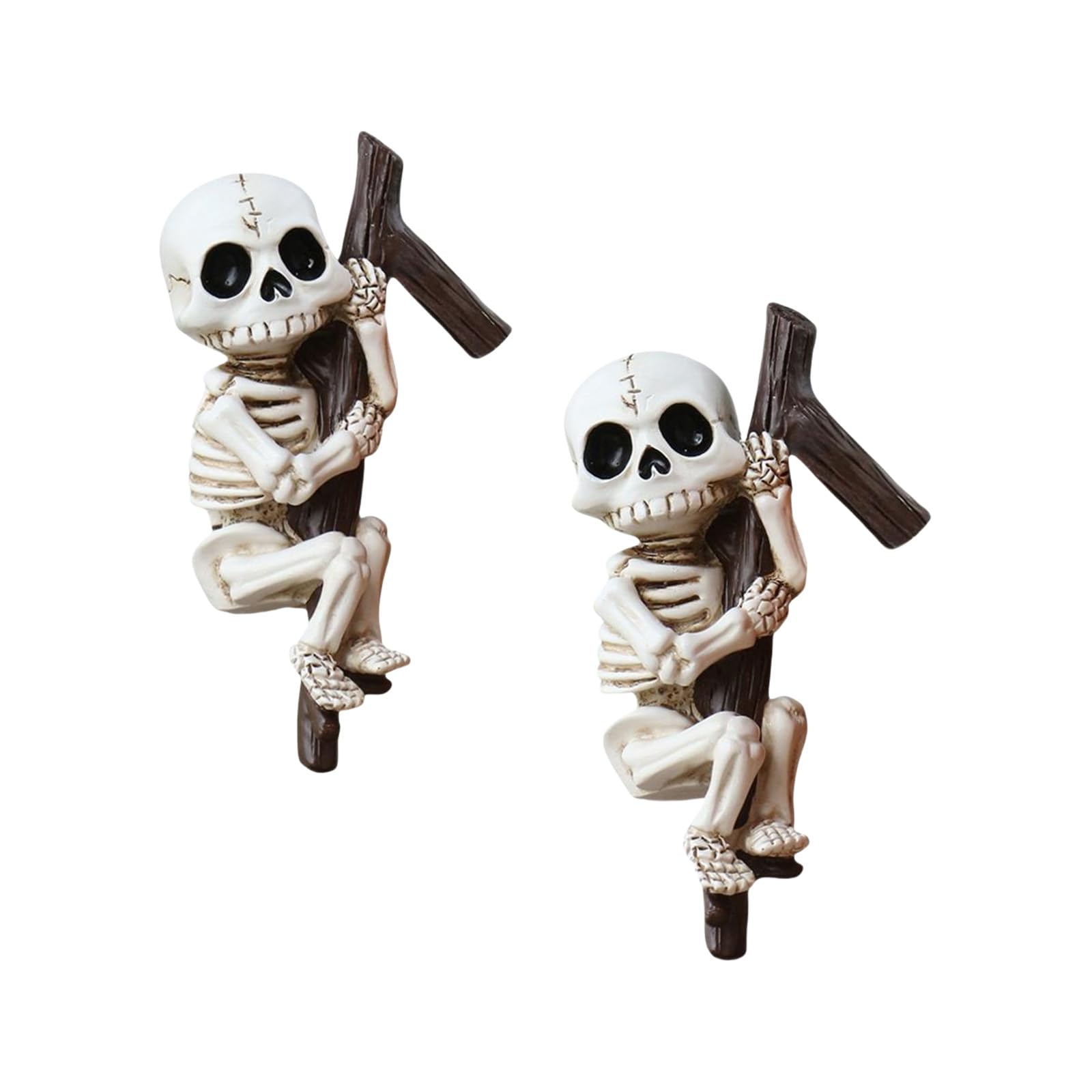 Msioytog Creative Halloween Theme Planter Hanger Flower Pots Holder None Tools Need for Home Garden or Ornaments 2x Halloween Skull Planter Hanger