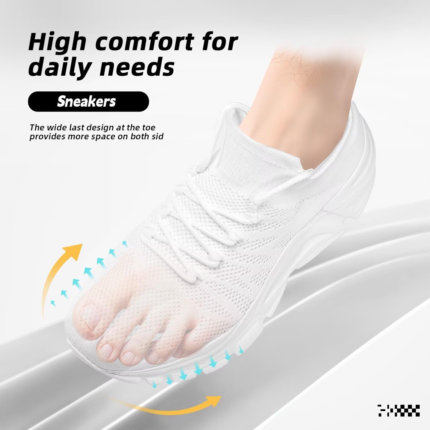 Mens Walking Shoes Running Athletic Sports Sneakers Slip on Mesh Lightweight Breathable Tennis Gym Soft Sole - Image 4