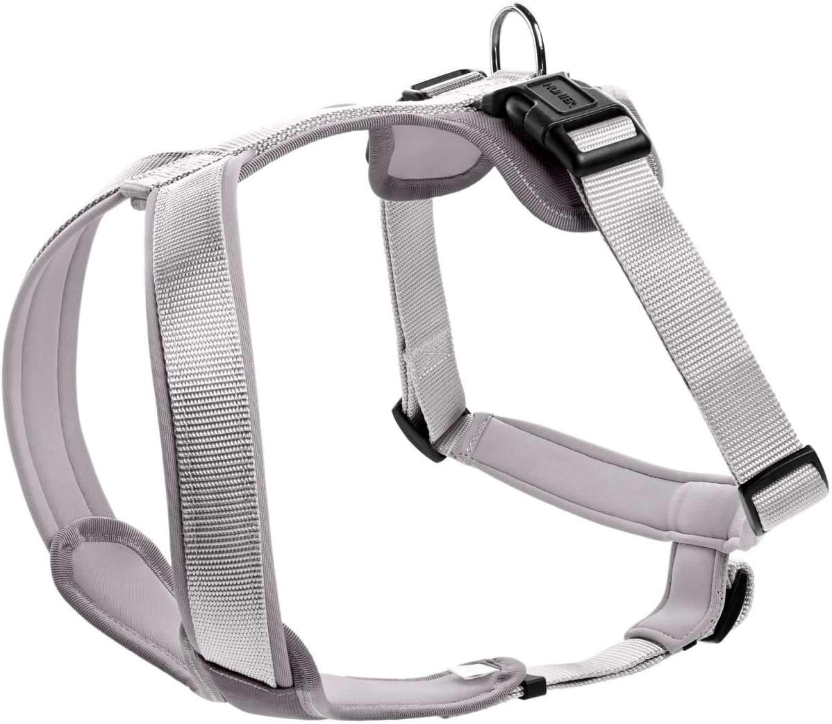 HUNTER NEOPREN Dog Harness, Nylon, Padded with Neoprene, for Sport and Leisure,Gray, Nylon, Neoprene,45-57,S