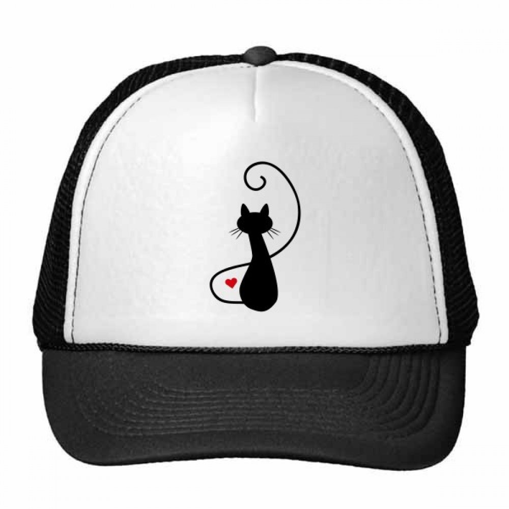 Chapeau de maille anti transpiration réglable motif chat pour camionneur - 5
