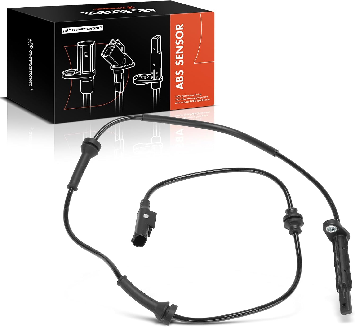 A-Premium Front ABS Wheel Speed Sensor for Jeep Compass 2017 18 19 20 21 22 23 24 2025 [AWD 4WD] - Front Driver or Passenger Side