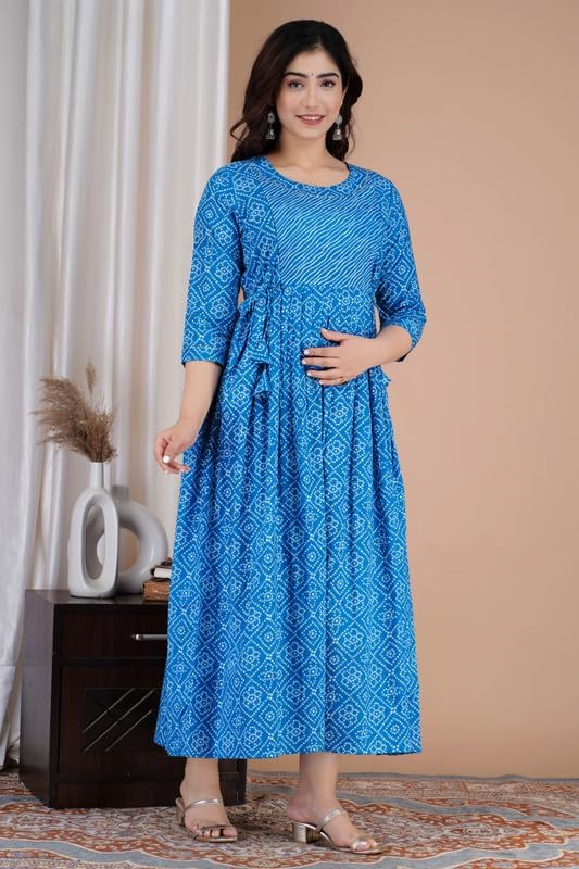 Image of Women's Maternity Kurti for Feeding Zippers |Easy Breastfeeding Kurti for Nursing Pre and Post Pregnancy (Combo of 2 Kurti)