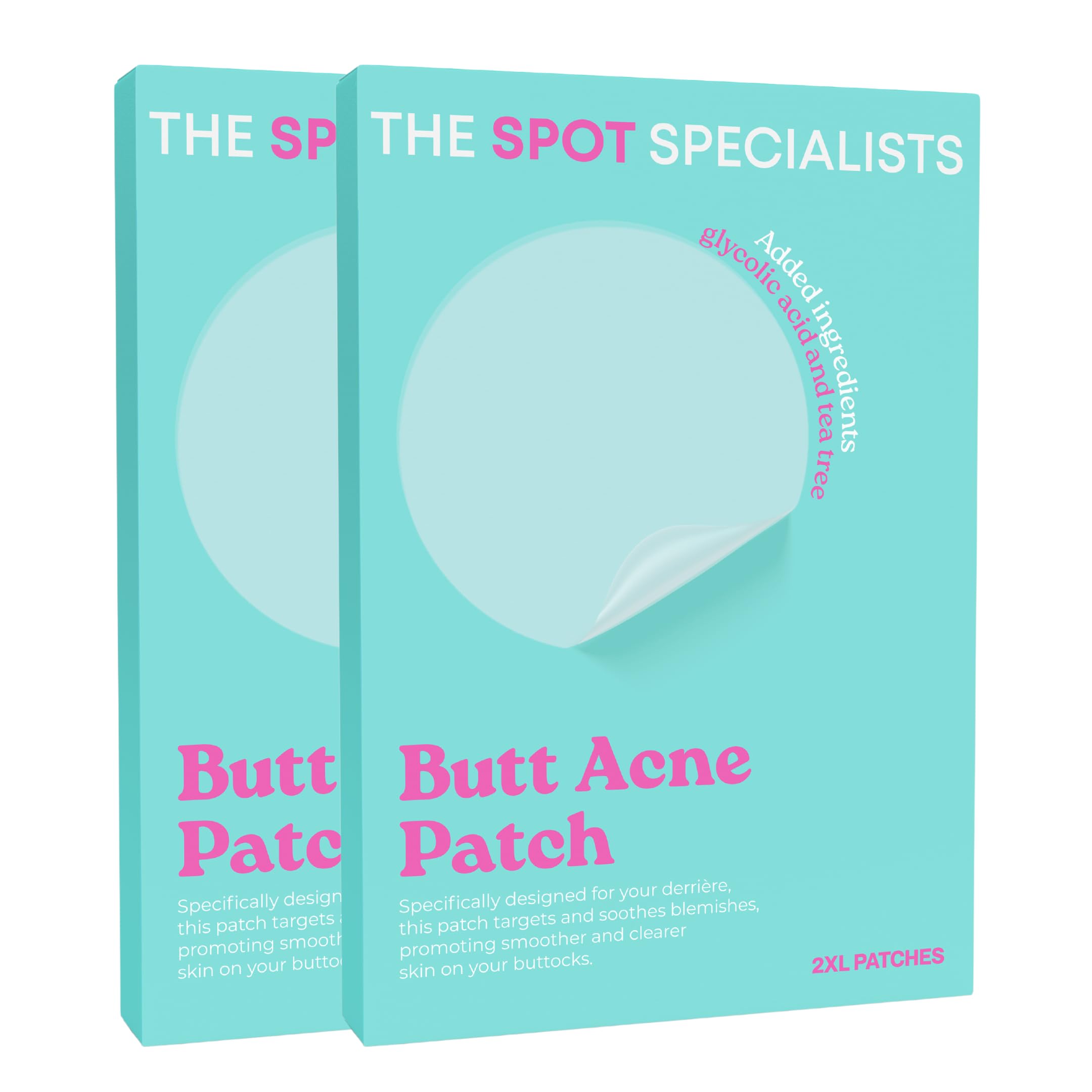 The Butt Acne Patches (2 Pack) | Bespoke First of Its Kind Formula Butt Pimple and Shoulder Acne Patches | Tailored for Tough Spots | Results After 6 Hours | Strategically Curated Ingredients