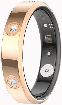 Smart Ring for Women Fitness Ring Health Ring with Diamonds Fitness Tracker with Heart Rate Sleep Monitor for Android iOS