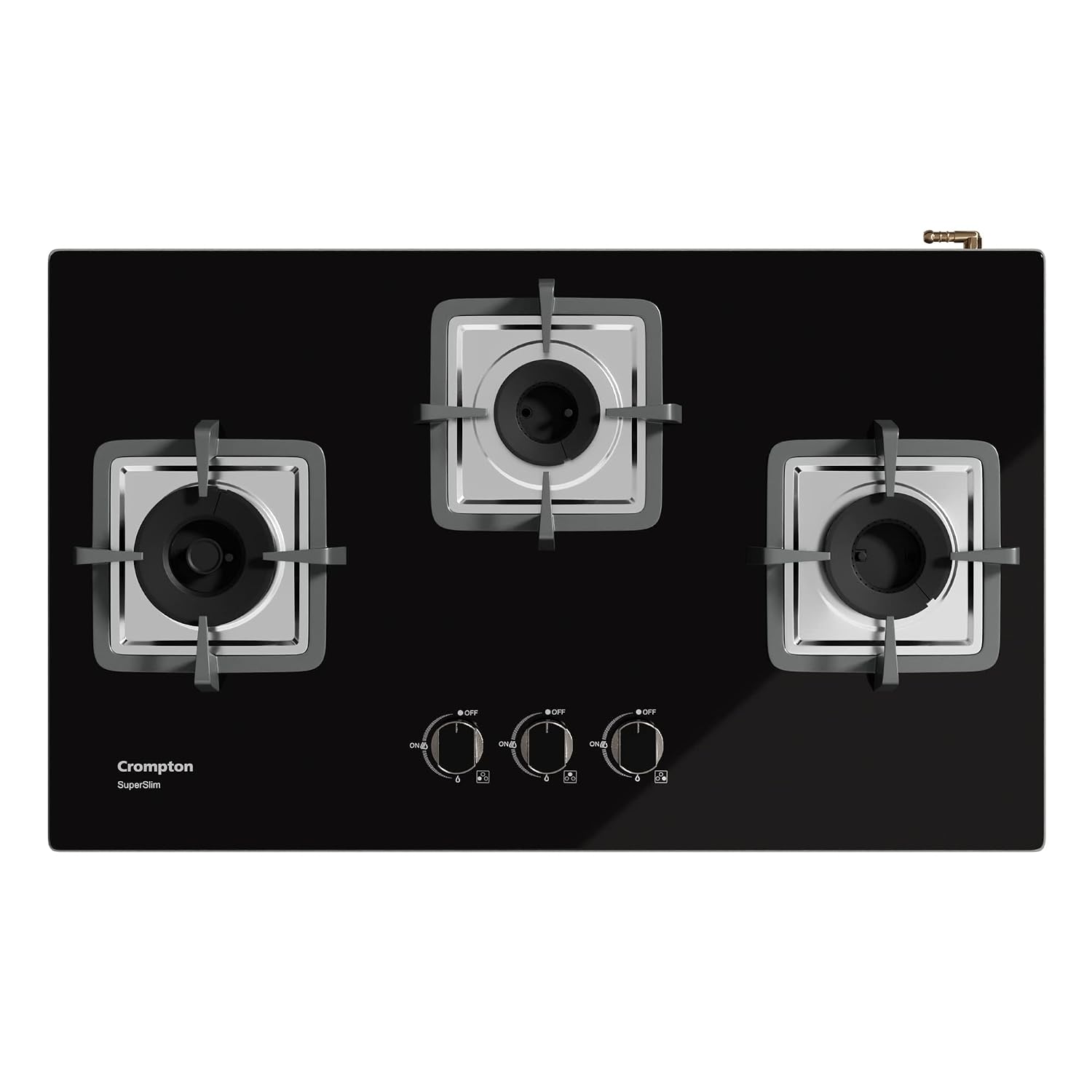 Crompton SuperSlim 76 cm 3 Burner Hob with Auto Ignition, Brass Burners and Toughened Glass Top (TAB-SUHB783-MBL, Midnight... - Review, Price and Buying Guide
