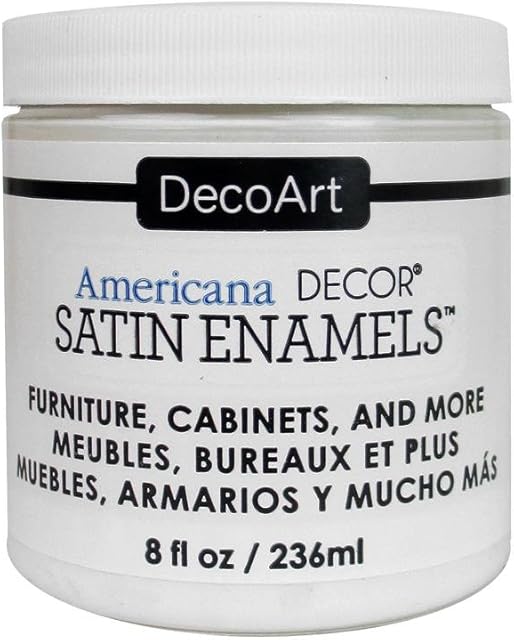 Americana Décor Satin Enamels Bottle Paint, Acrylic, Warm White, 236 ml (Pack of 1)