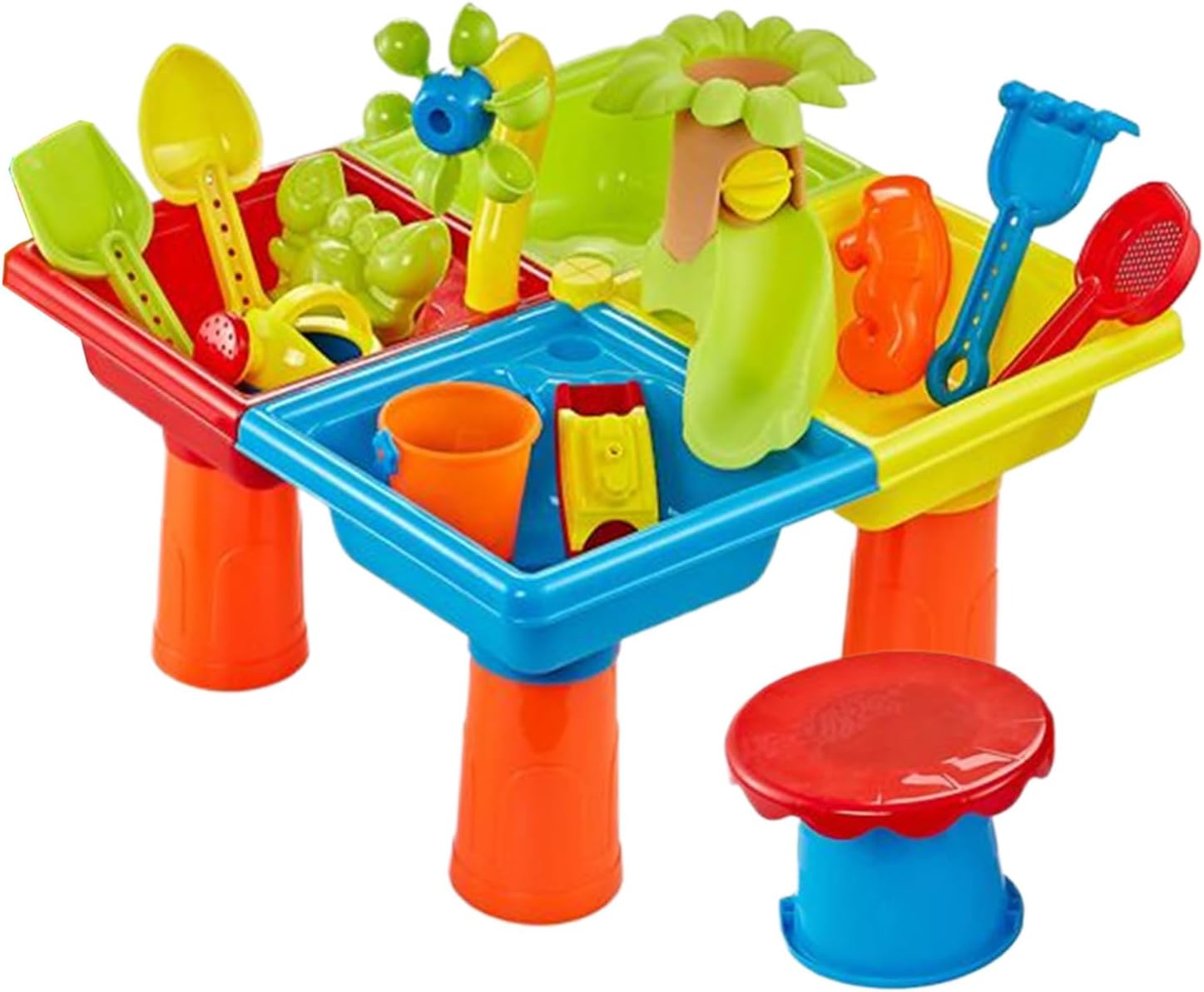 Water & Sand Table, Sand & Water Activity Table, Beach Toys Game Set, Sensory Educational Play Equipment, Fun Indoor & Outdoor Accessories For Boys & Girls, Perfect For Bath, Garden