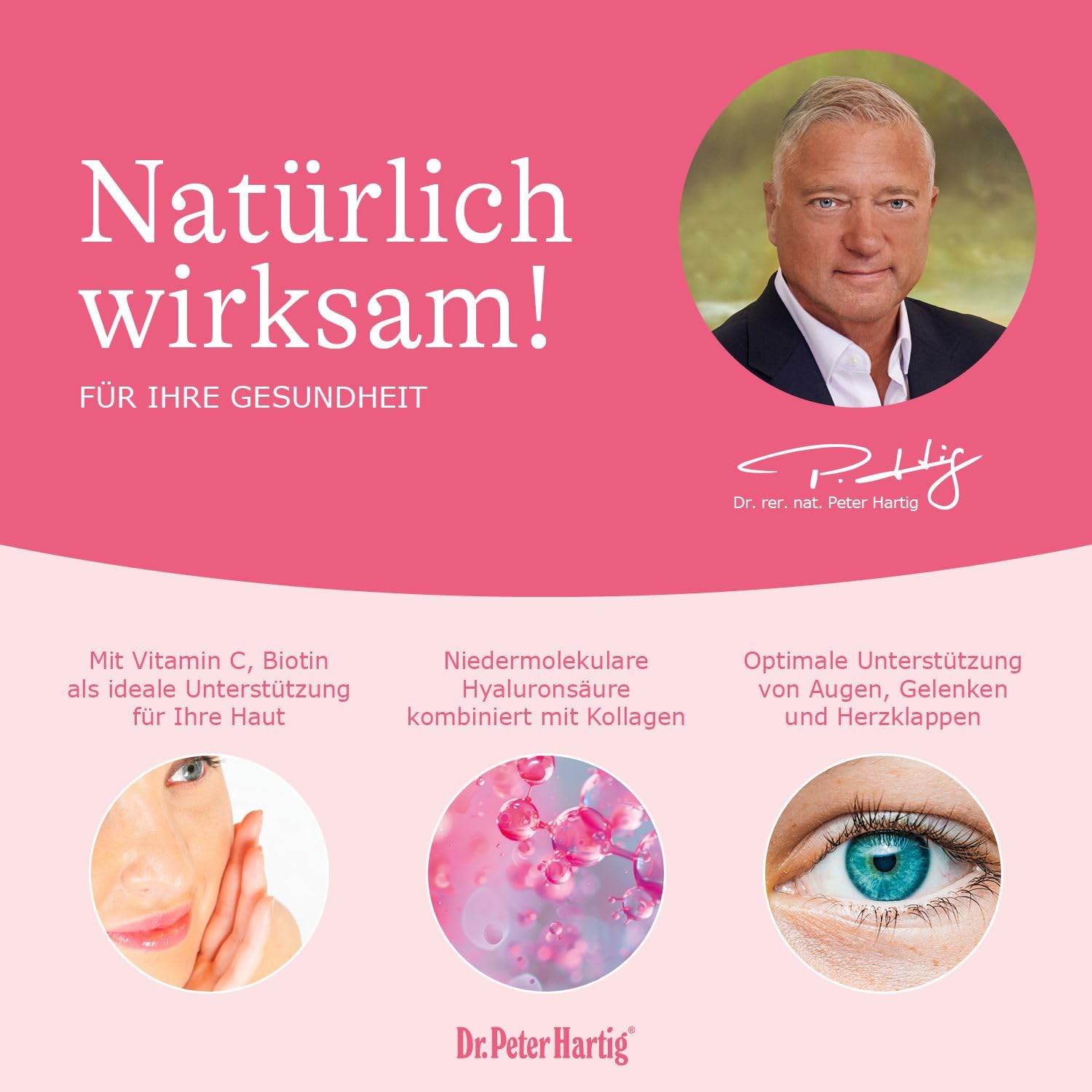 Dr. Peter Hartig Hyaluron NM Plus 120 Kapseln 4-Monats-Vorrat lactose- gluten- und hefefrei