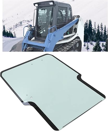 HECASA Vidrio de puerta compatible con Takeuchi TL8 TL10 TL12 TL130 TL140 TL150 TL230 TL240 TL250 repuesto para parabrisas delantero transparente