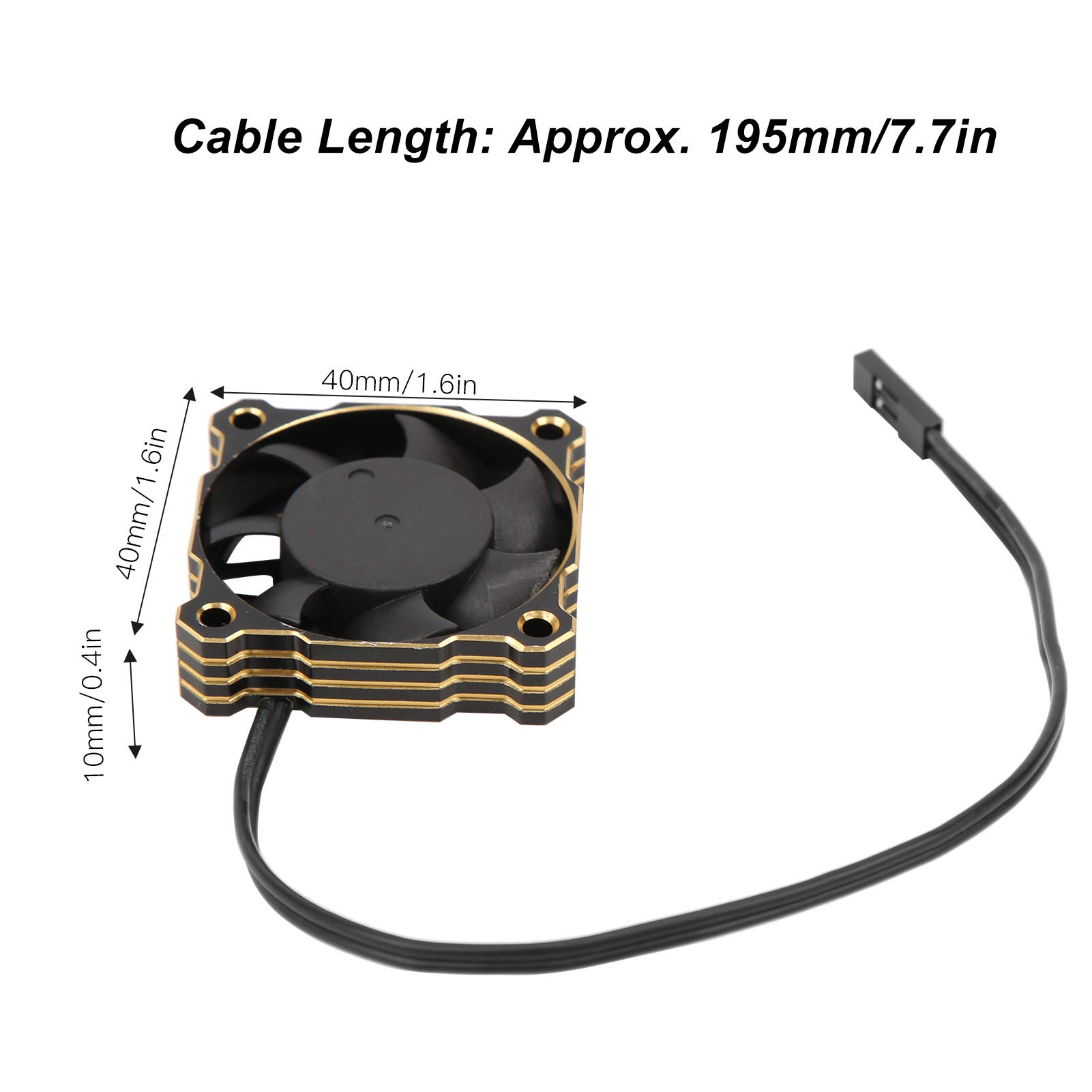 RC Cooling Fan, ESC Motor Cooling Fan, Good Heat Dissipation Small Size for 1/10 1/8 1/12 RC ESC Engine RC Lovers Repair and Replace Professionals (Gold)
