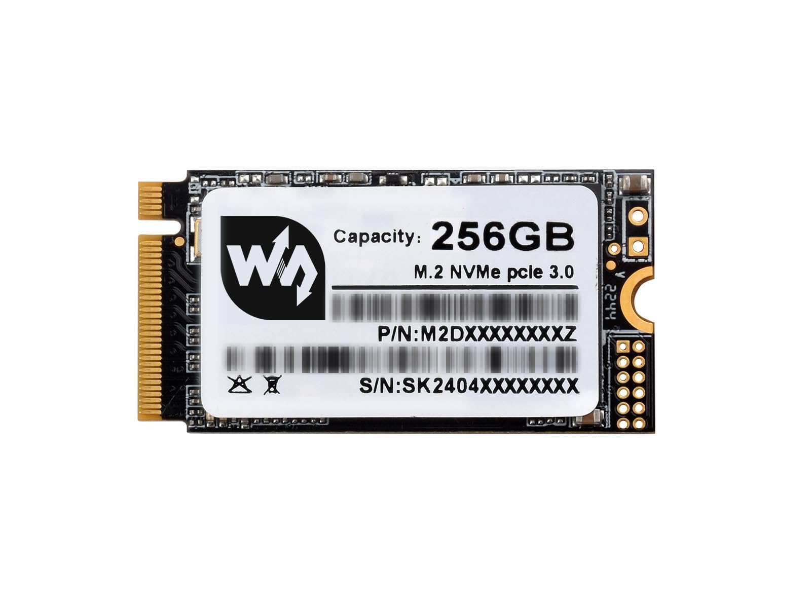Waveshare SK M2 NVME 2242 256GB Solid State Drive, 3D TLC Flash Memory, High-Speed Reading/Writing Compatible with Windows/Raspberry Pi OS/Centos/Ubuntu/Linux,for Laptop/Desktop/All-in-one Machine...