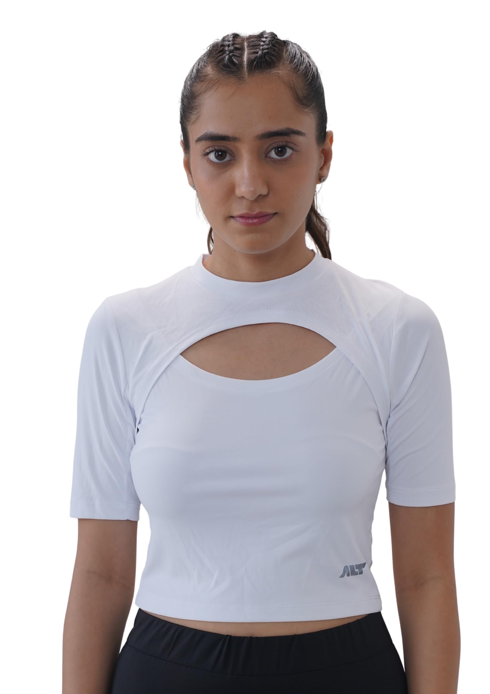 Women's Sports Cut-Out T-Shirt – Quick Dry, Stretchable Gym T-Shirt for Women, Breathable Activewear Top for Running, Yoga, Fitness, Training & Workout/Tank Top for Women-picture-23