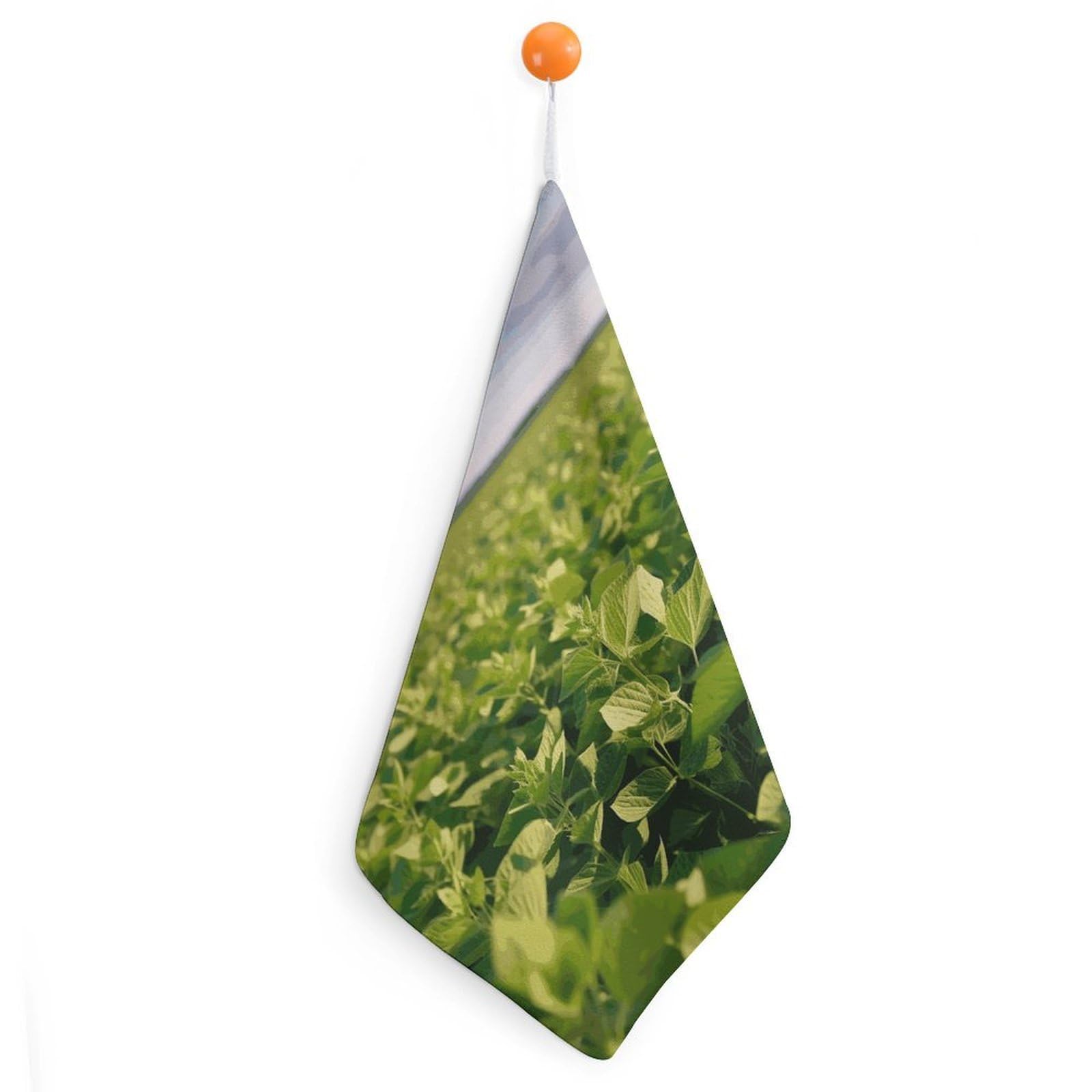 LDGSUPH Soybean Field Hand Towels Fashion Hand Face Towel with Hanging Strap Absorbent Soft Decorative Towel Fade Resistant Cozy Face Cloths for Kitchen Gym Bathroom Towels 1PCS