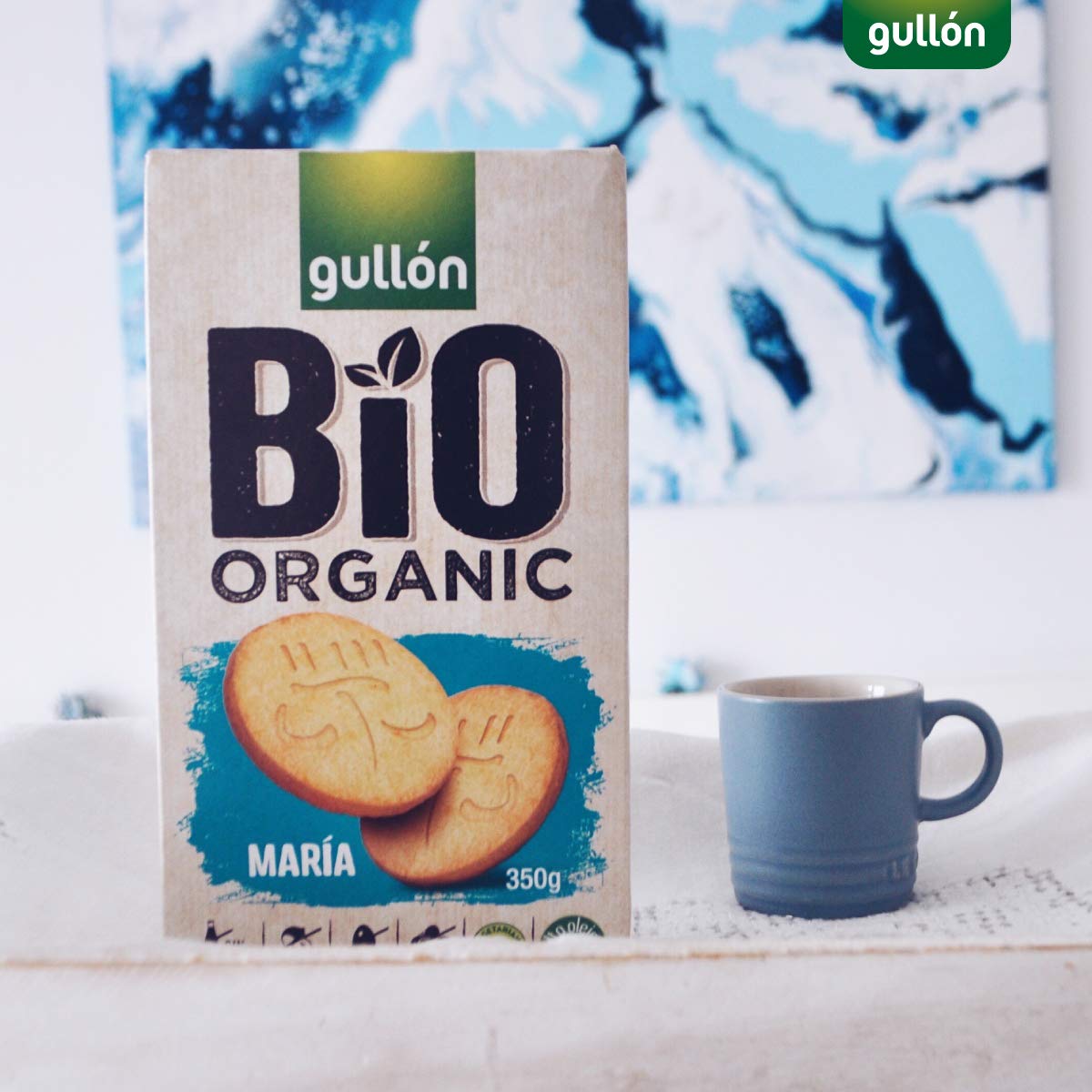 Gullón - Galleta María BIO Organic vegetarianas, 3.500 g, Pack de 10