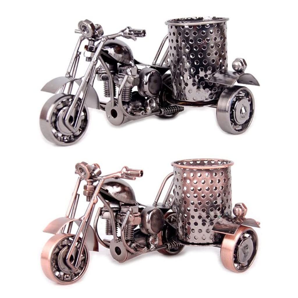 Kreatywny metalowy uchwyt na rysik motocyklowy do przechowywania na biurku (B)