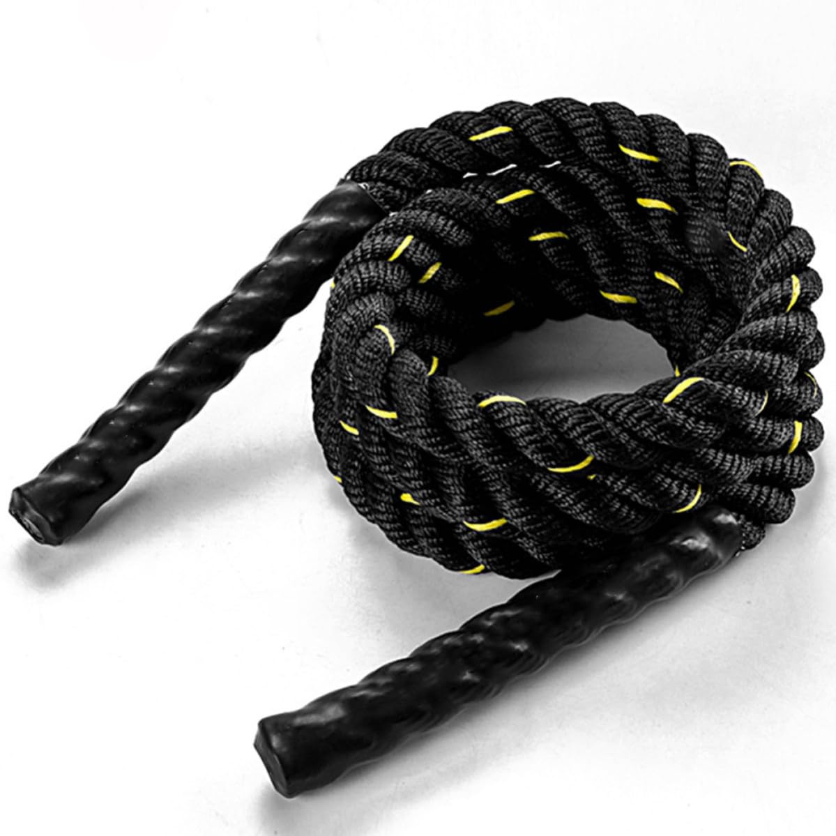 Cuerda para Saltar de Fuerza Soporte de Peso, 25mm, Negra