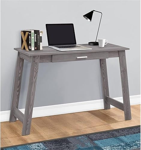 Miniatura 2 de Monarch Specialties Escritorio para ordenador con cajón gris 42"L