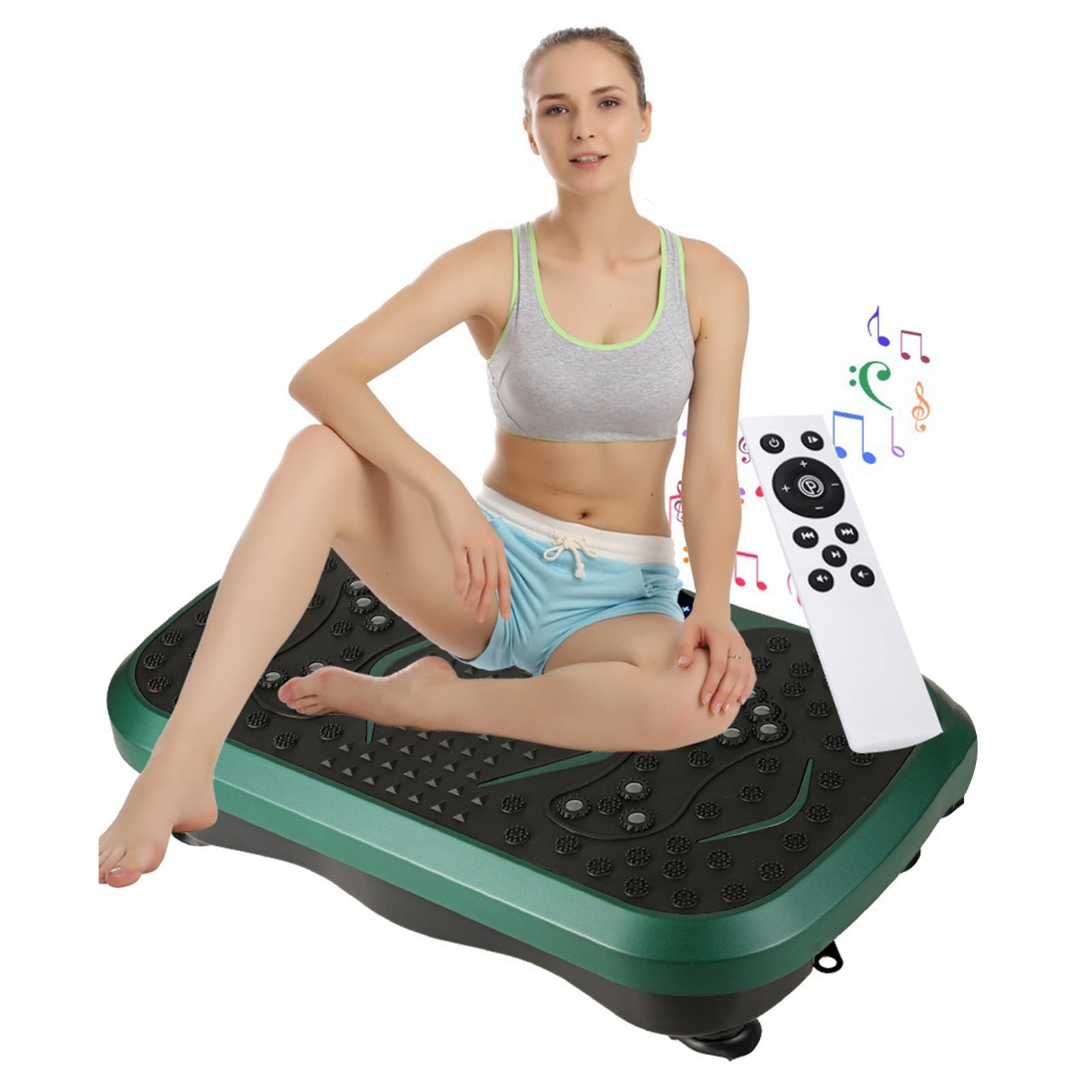 Vibration Plate Exercise Machine 99 Levels Vibration Exercise Machine with 2 Resistance Bands Whole Body Shaper Oscillating Vibration