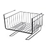 Kitchen Storage Basket Hanging Holder, Under Shelf Storage Rack Iron Wire Basket Cupboard Stand Holder for Kitchen, Office, Wardrobe, Bathroom