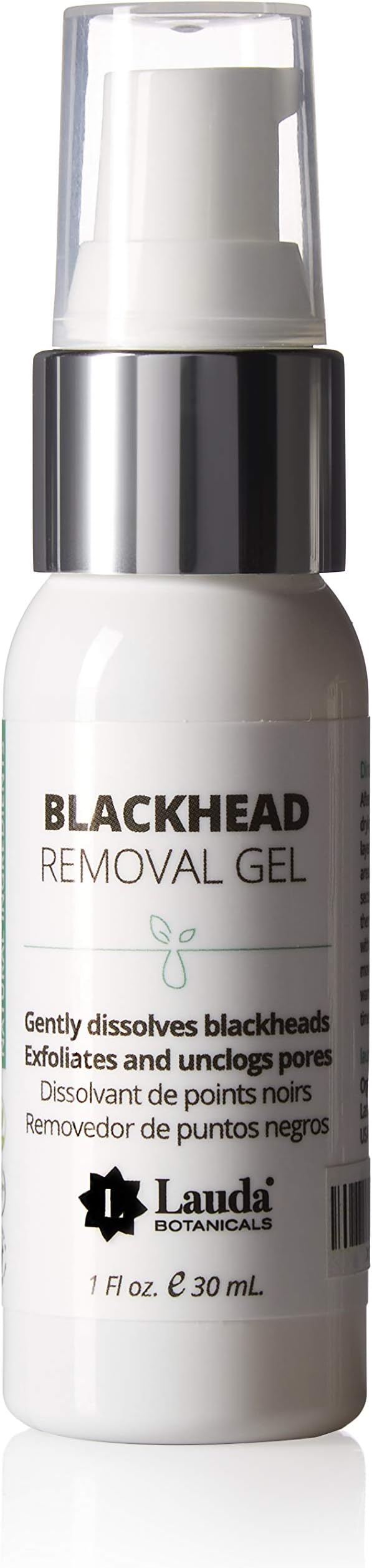 Blackhead Remover Cleanser with Salicylic Acid, Deep Pore Facial Cleanser, Blackhead Eliminator and Dissolving Gel, 1 Ounce by LAUDA BOTANICALS