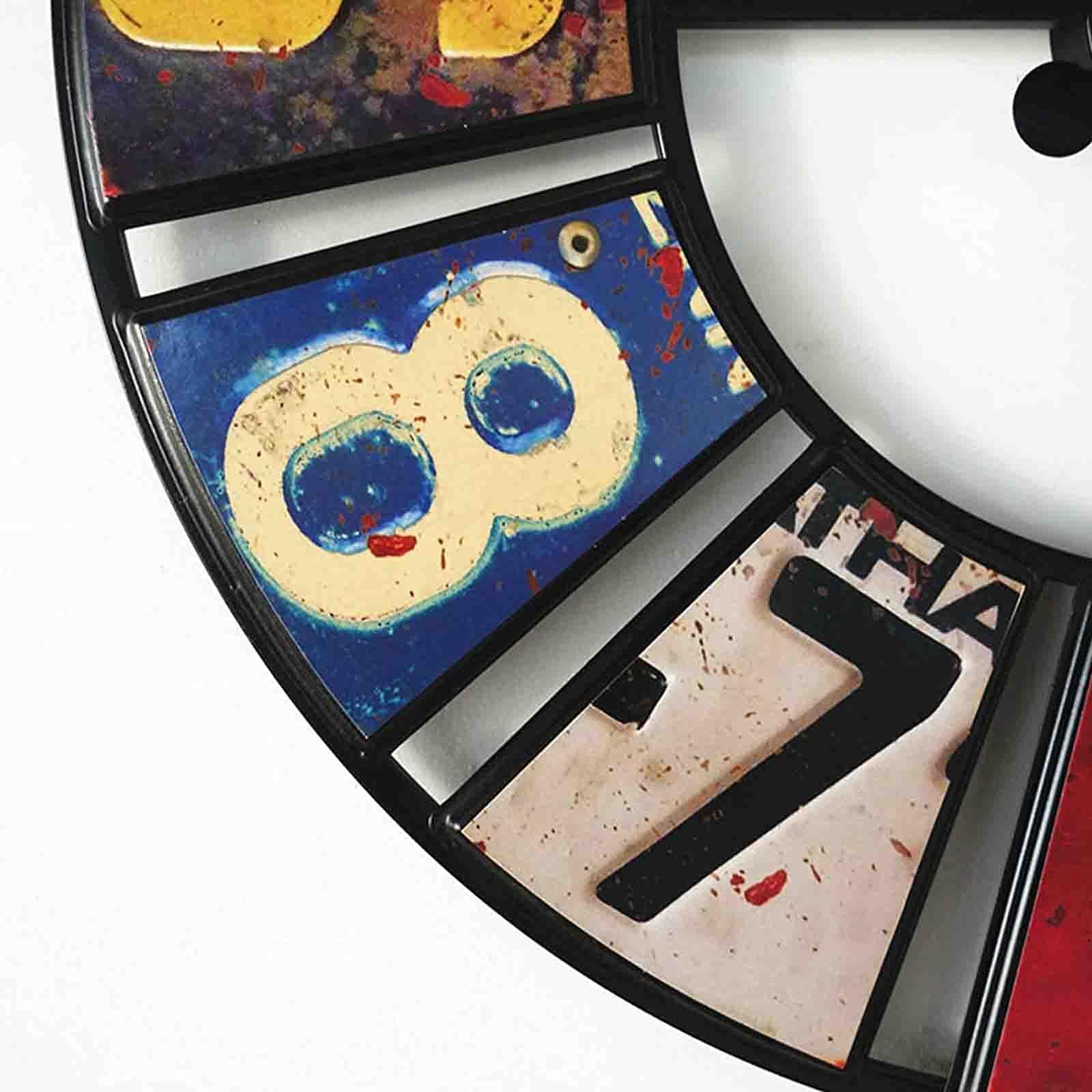 Genérico Reloj De Jardín Vintage con Pegatinas, Impermeable Y Resistente A La Intemperie, con Mecanismo De Cuarzo Silencioso, Fabricado En Hierro Forjado, Reloj De Pared para Exteriores