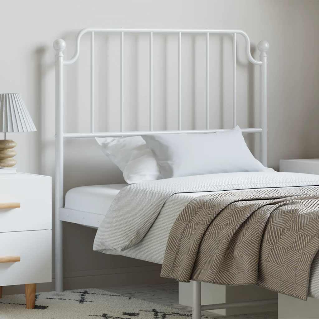 SYDE Cabecero De Metal Blanco 100 cm para Cama