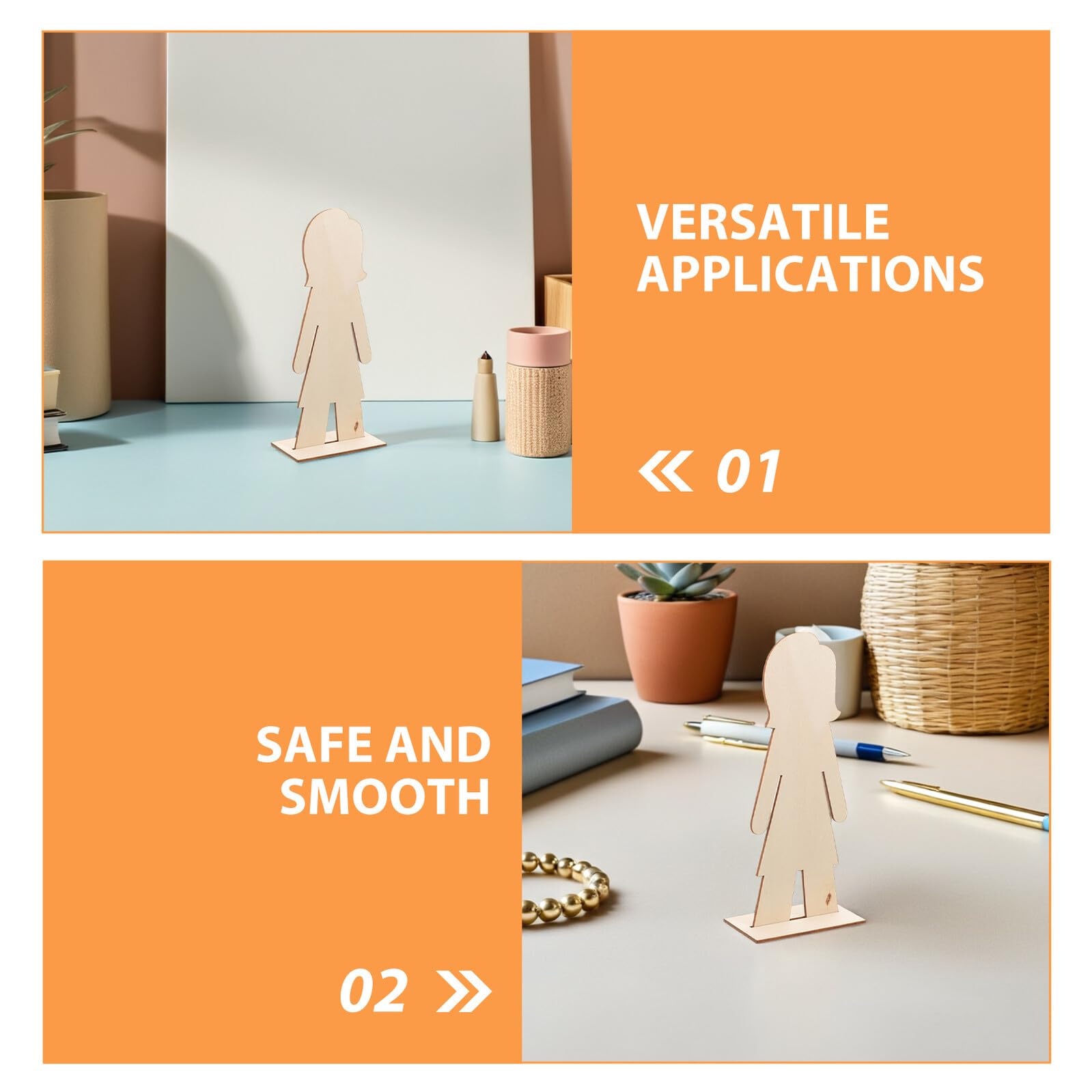 Recortes de Madera Forma de Personas para Manualidades 40piezas