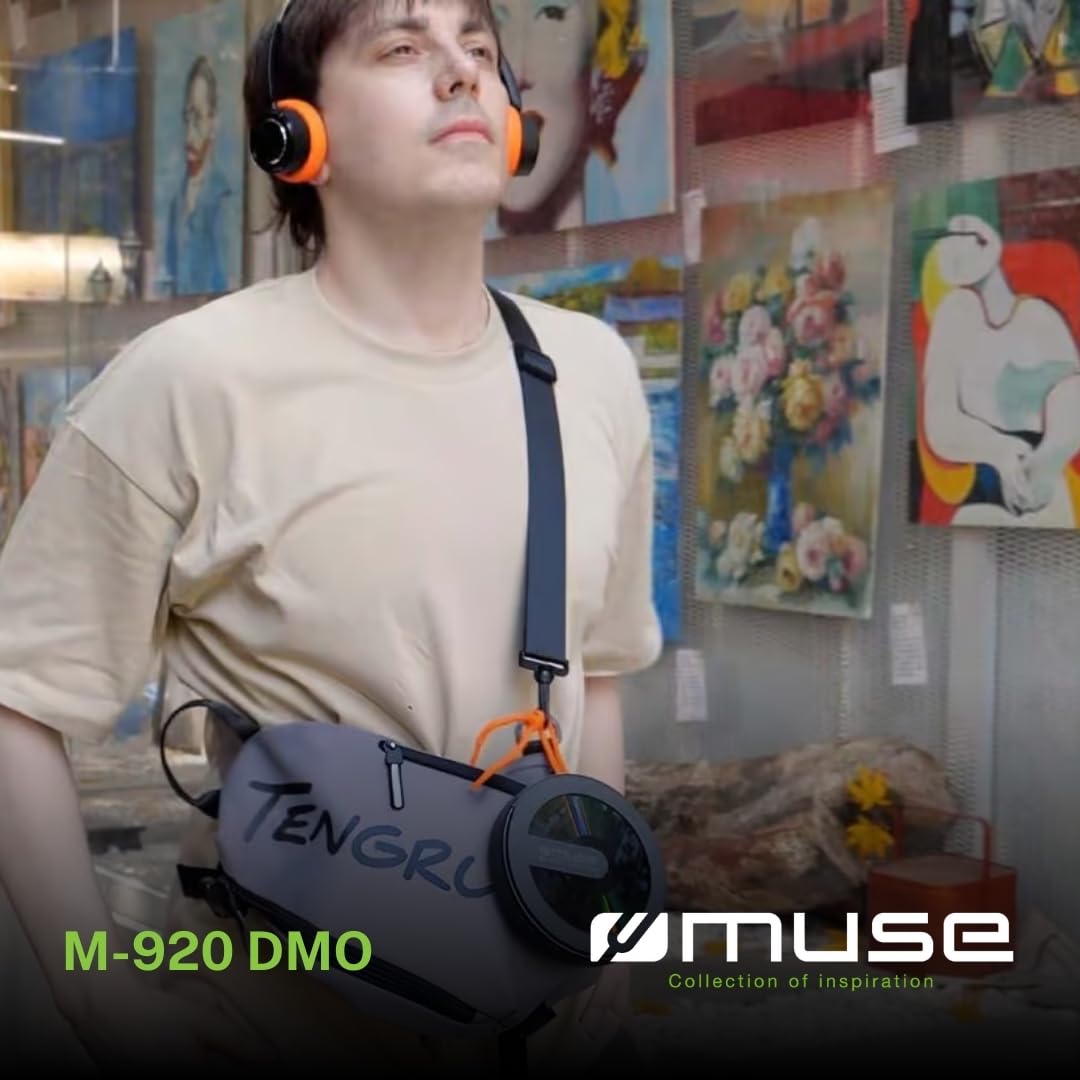 M-920 DMO Reproductor portátil de CD/MP3 con transmisor Bluetooth y protección contra Golpes, Pantalla OLED, USB-C y batería de 2000 mAh