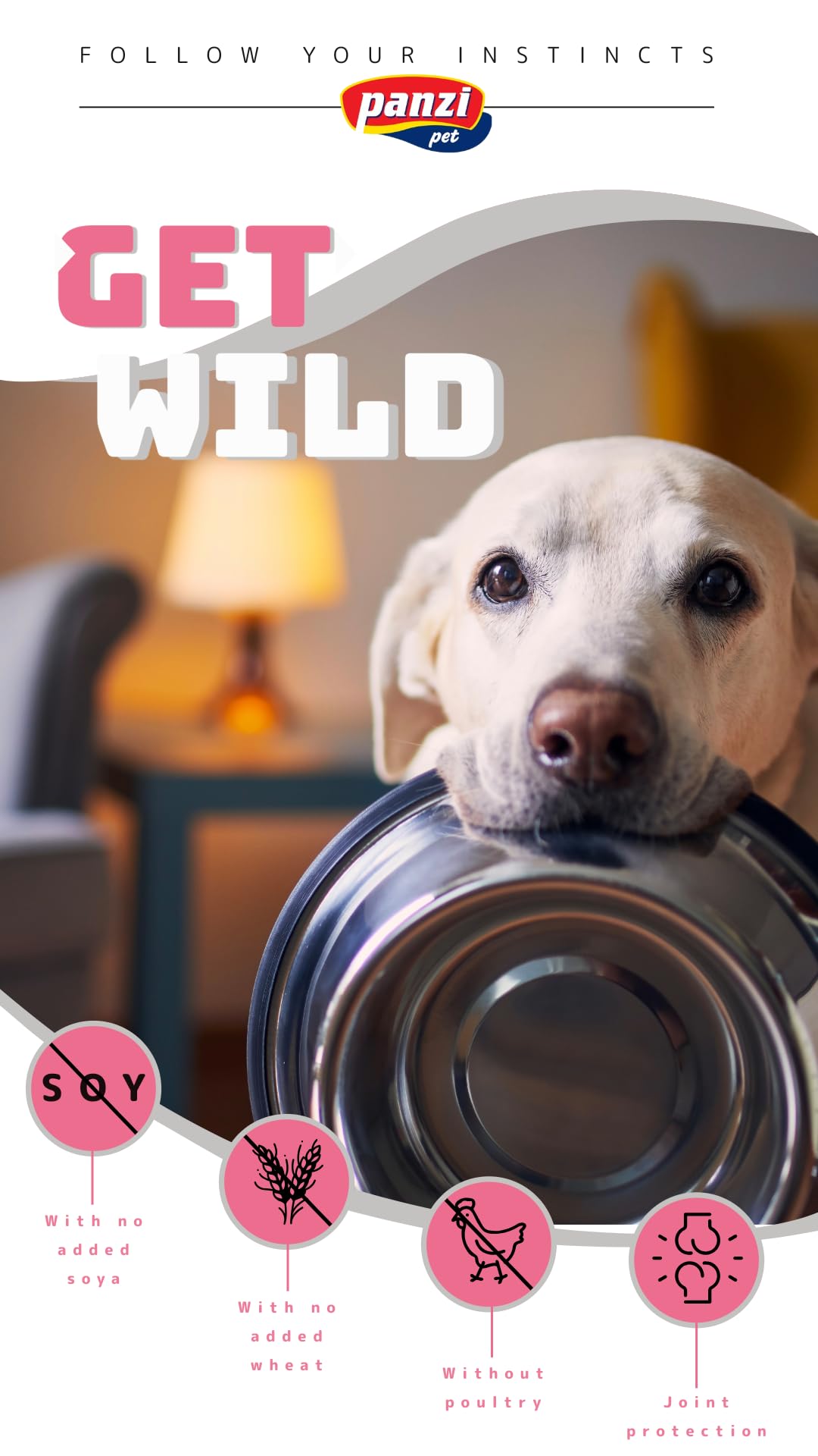 Get Wild Sensitive - Karma dla psów na bazie jagnięciny i ryżu, bez kurczaka i pszenicy - dla dorosłych psów średnich i dużych ras psów - 15 kg