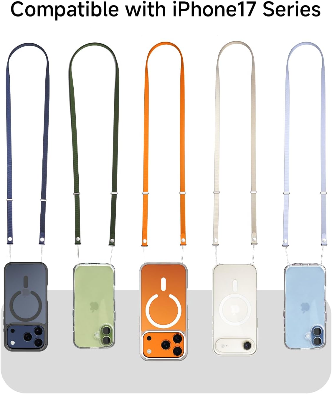 Magnetic Crossbody Strap for iPhone 17/Pro/Max/Air Phone Cases with Dual Lanyard Holes, Adjustable Neck Lanyard for Women & Men (Tan) - Image 6