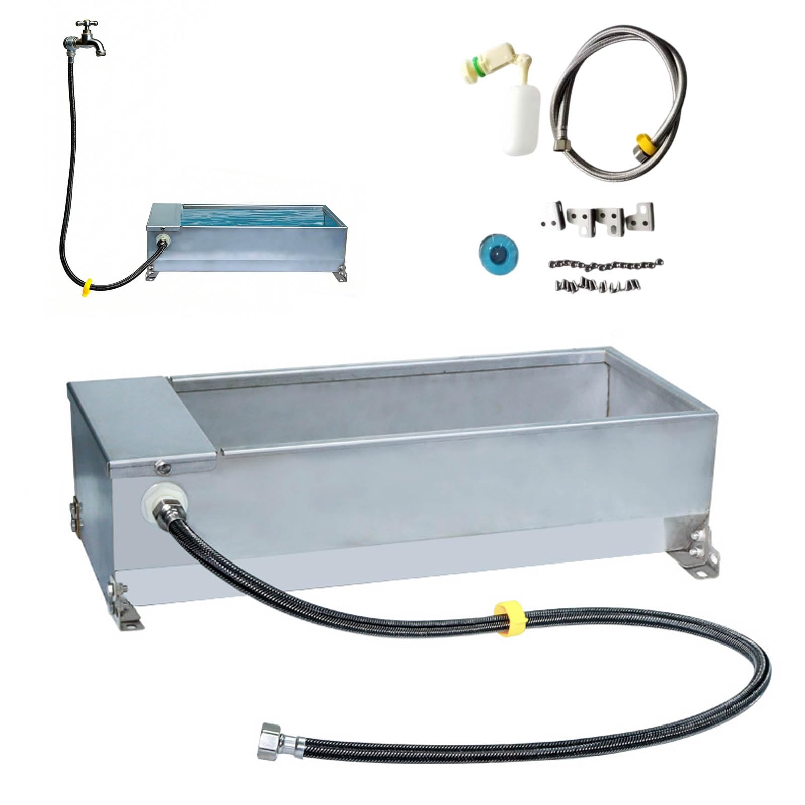Dispensador AutomáTico de Agua Potable con VáLvula de Flotador,Bebedero AutomáTico para Ganado,Gran Capacidad de 7,5 litros,para Ganado Vacuno,Caballos,Cabras,Cerdos,Perros y Otros Animales
