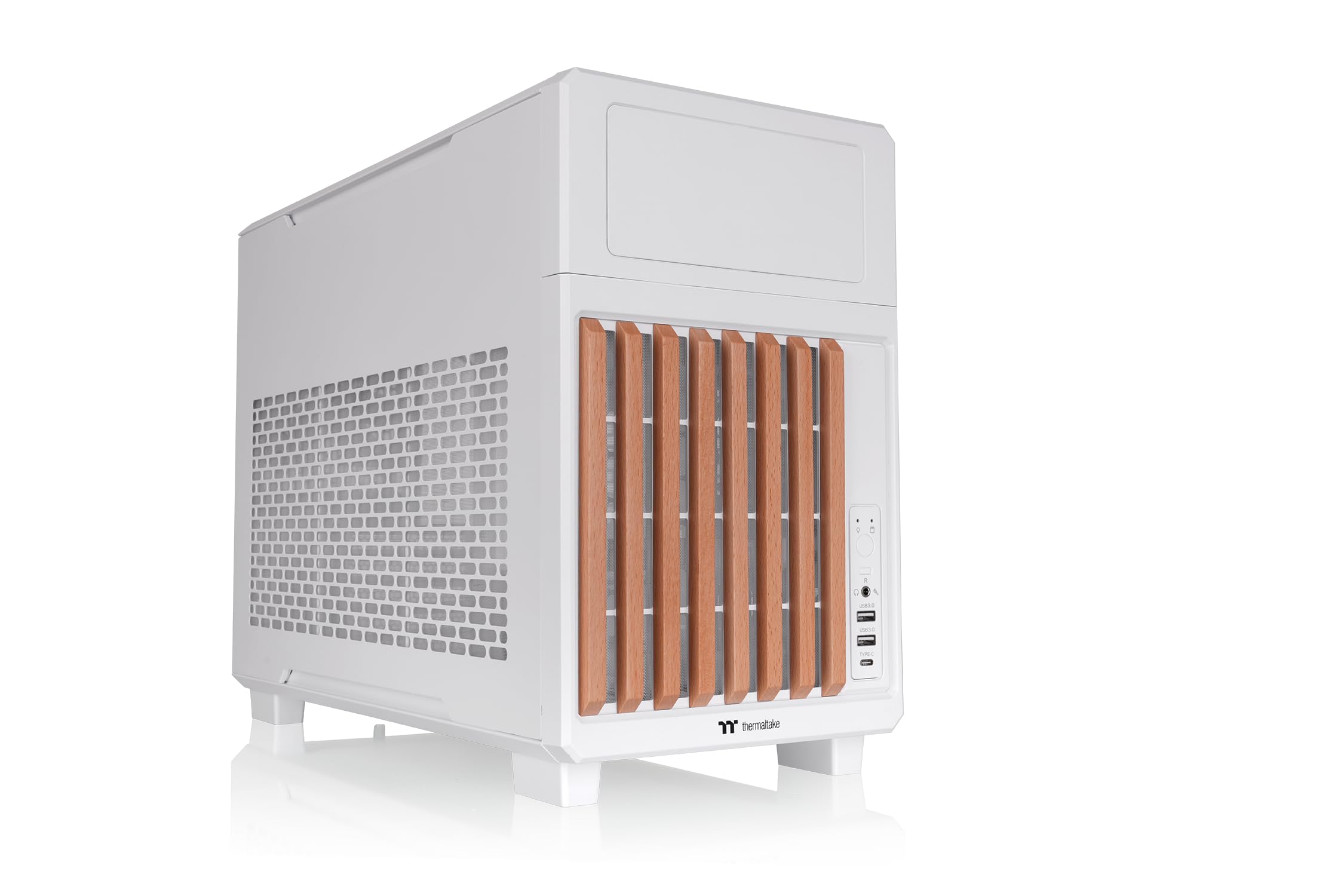 Thermaltake TR200 WS | Micro Chassis | Micro‑ATX/Mini‑ITX | 360mm AIO Support | 7× 120mm Fan Support | 5.25" Drive Bay | USB‑C | Weiß