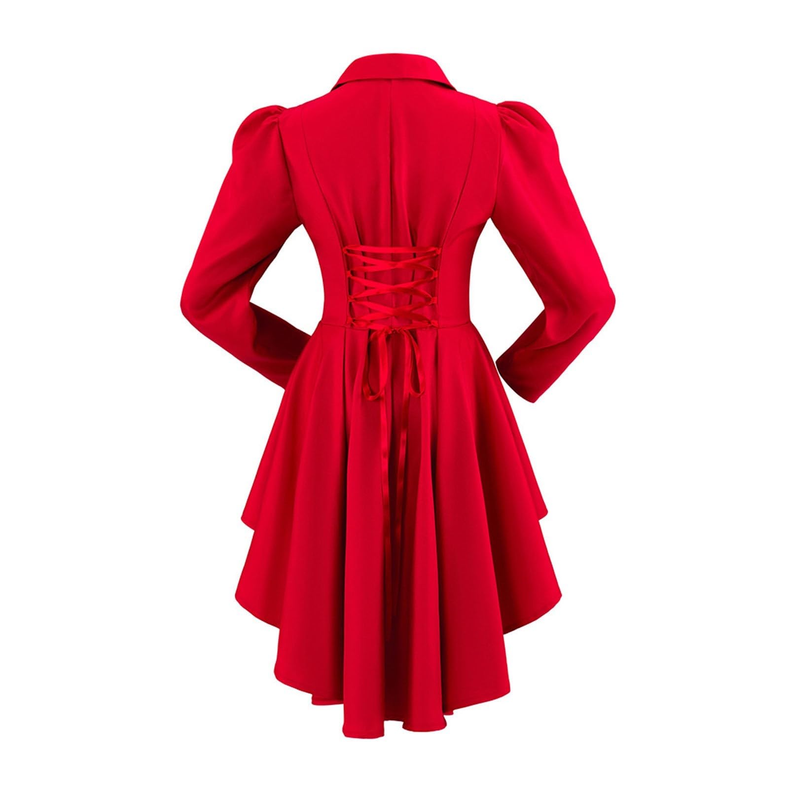 Veste victorienne steampunk pour femme - Manteau médiéval vintage gothique - Manches longues - Chemise de smoking - Manteau de pirate Renaissance - Vêtement punk - Costume baroque