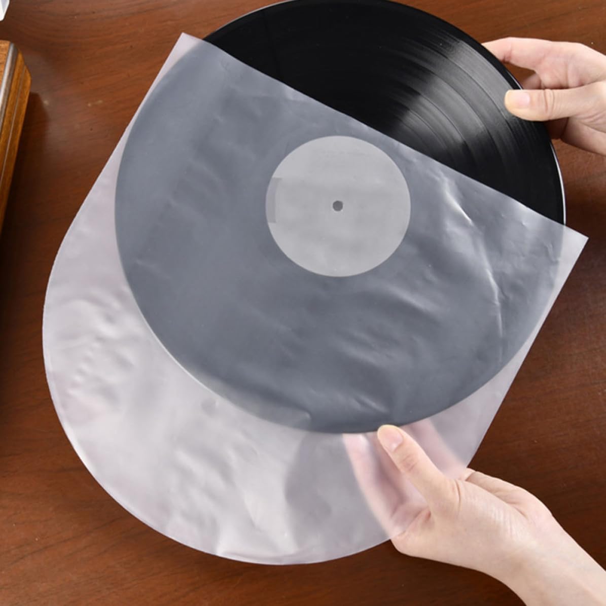 Vinyl Record Sleeves with Anti-Static Design and Sturdy Plastic Material 100pcs Easy Sealing Protective Covers for Vinyl Record Storage and Collection for 12 Inch Albums