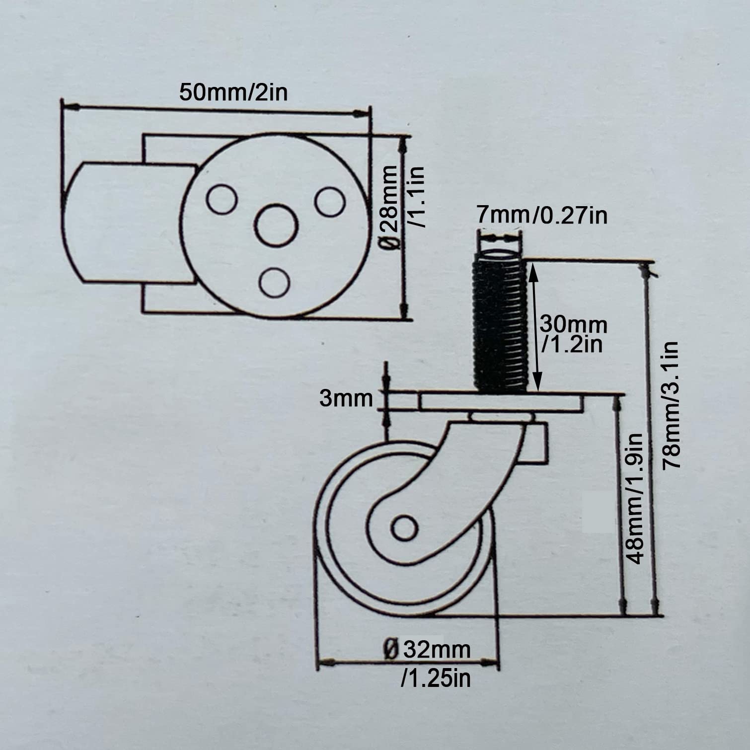 Ruote girevoli in ottone 4 pezzi Ruote universali Set di 4 rotelle piroettanti, rotelle universali for mobili massicci, in ottone anticato e lucidato, con viti, for armadietto, divano, tavolino da caf