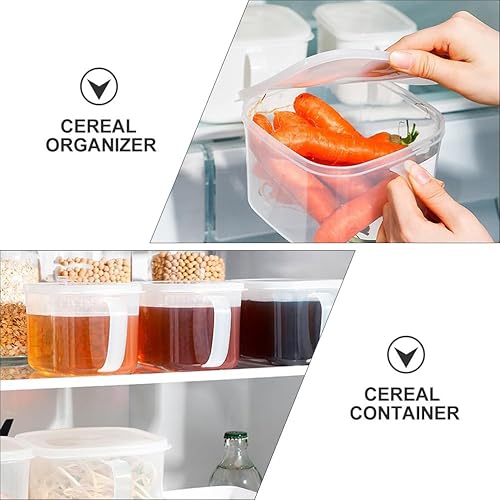 Miniatura 5 de Cabilock Caja de almacenamiento con asa, contenedor hermético para alimentos, contenedor de alimentos para refrigerador, contenedor de frutas,