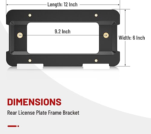 Miniatura 2 de RED WOLF Soporte para marco de matrícula trasero para BMW 1/2/3/5 / 6/X Series 2005-2022, 328i 323i 528i M3, Mini Cooper 51187160607 y