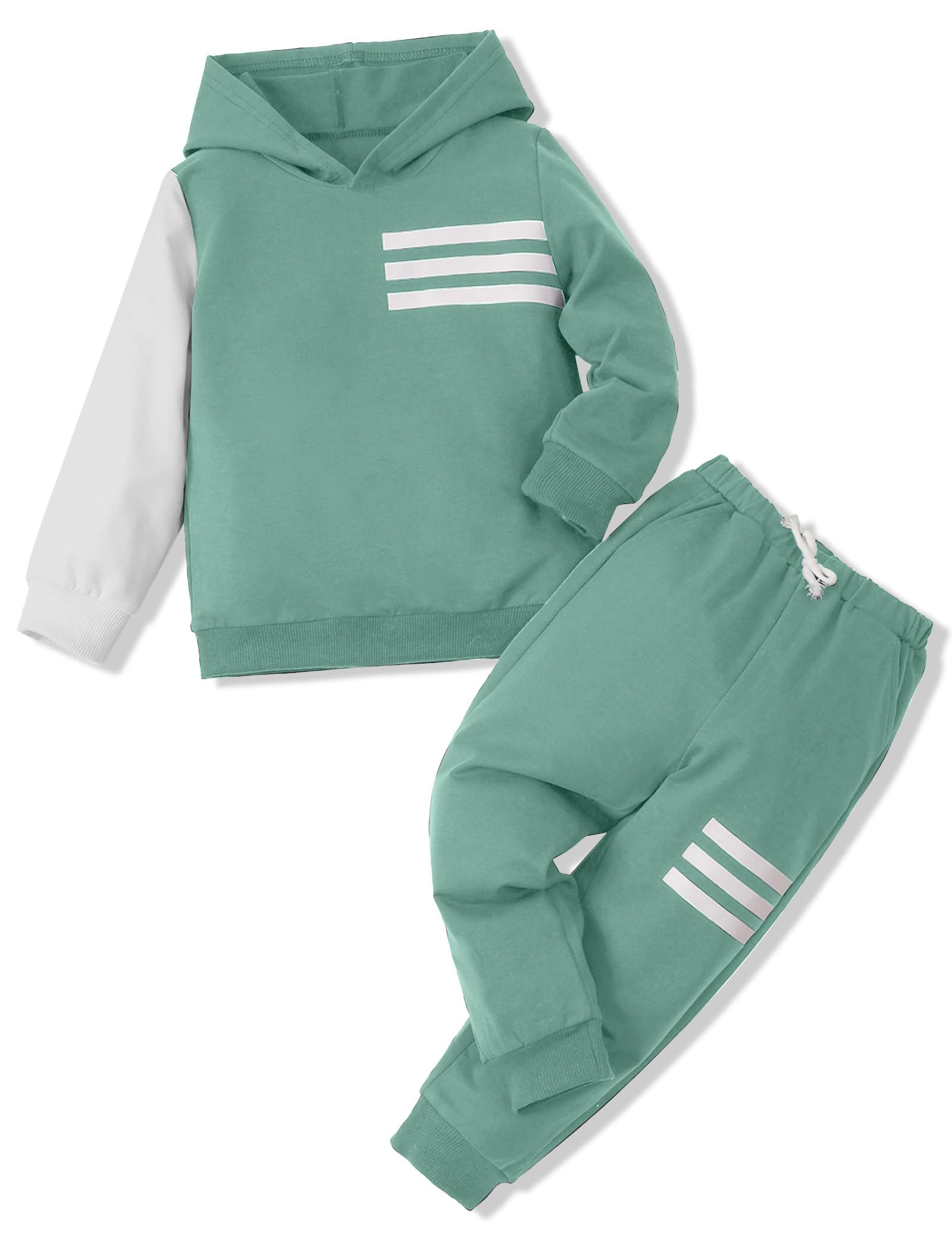 Toddler Boy Clothes Long Sleeve Hoodie Sweatsuits Tops and Pants 2Pcs Boys Fall Winter Outfits Set