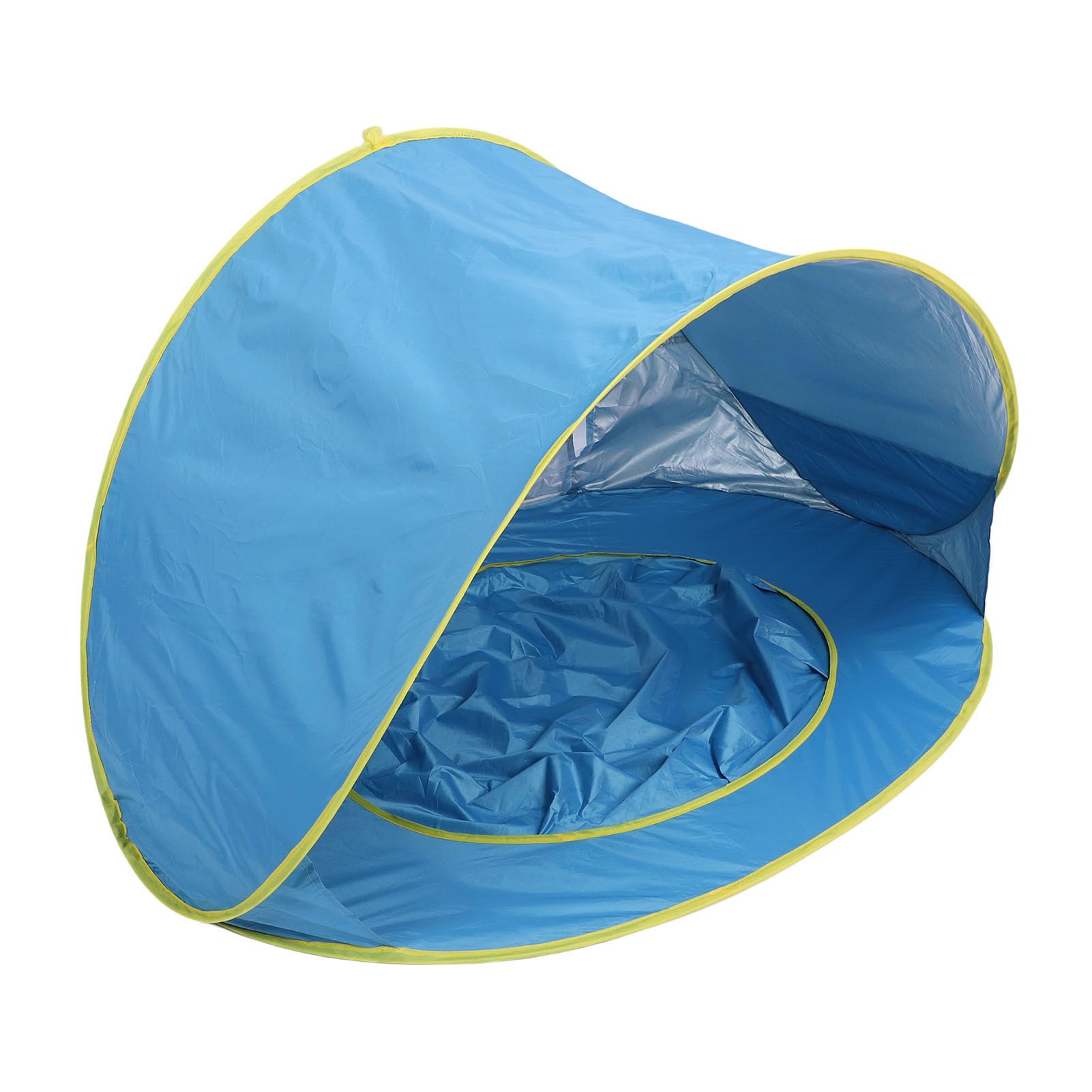 Tenda da Spiaggia, Tendalino Parasole Pop-up con Protezione UV UPF 50+ e Piscina per Bambini Incorporata, Portatile, Leggero, Facile da Montare, per Neonati, Campeggio, Viaggi (BLUE)