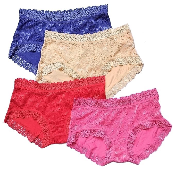 Sexy net & lace Super Soft Stretchable Panty for Women and Girls Best fit 28 to 32 Size Multicolour-image-6